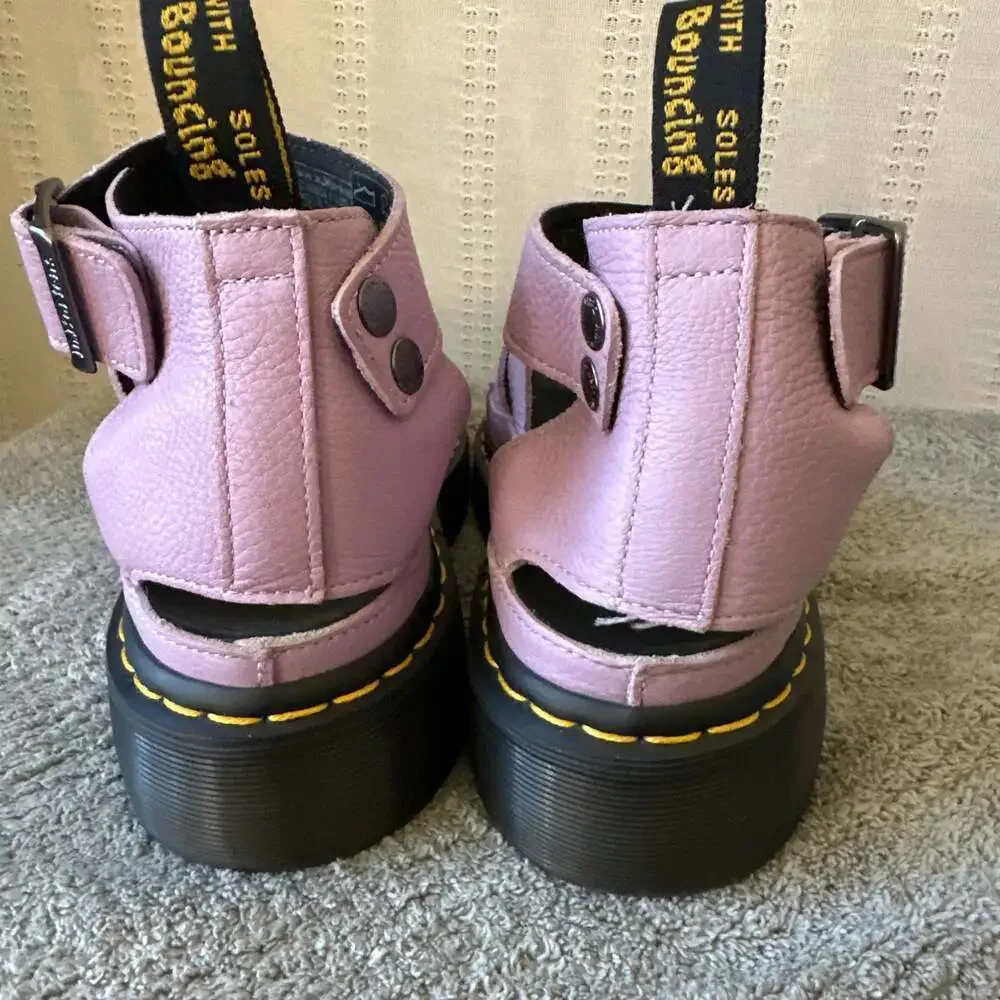 New Dr Martens Clarissa II Quad Chunky Sandals in Lilac Pisa